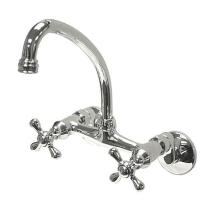 Kingston Brass KS214M 6-Inch Adjustable Center Wall Mount Kitchen Faucet KS214M